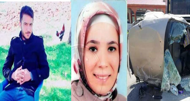 Müftülük Memuru Dilmaç, Trafik Kazası Geçirdi.Öğretmen eşi öldü. Çocuğu ve kardeşi yaralı